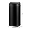 Devanti 58L Motion Sensor Bin Rubbish Automatic Black
