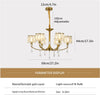 Gold Chandelier, 6 Lights, Wagon Wheel Clear Crystal