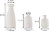 Ceramic Set of 3 Modern White Vases for Home D�cor