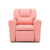 Pink Kids push back recliner chair with cup holder