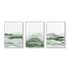 40cmx60cm Sage Green 3 Sets White Frame Canvas Wall Art