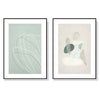 Wall Art 50cmx70cm Abstract body and lines 2 Sets Black Frame Canvas