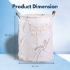 GOMINIMO Laundry Basket Round Foldable (White Square) GO-LB-109-CN