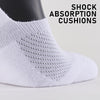 Rexy 3 Pack Large White Cushion No Show Ankle Socks Non-Slip Breathable