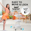 Kandoka 2 Tier White Trolley Cart Storage Utility Rack Organiser Swivel Kitchen