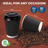 Party Central 480PCE Disposable Coffee Cups & Lids Microwave Safe 230ml