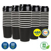 Party Central 480PCE Disposable Coffee Cups & Lids Microwave Safe 230ml