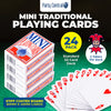 Party Central 24PCE Mini Traditional Playing Cards Tear Resistant 45 x 60mm