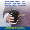 Party Central 480PCE Coffee Cups Matching Lids Disposable Triple Layer 350ml