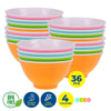 Party Central 36PCE Coloured Bowls Reusable Lightweight Durable High Quality