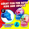 Party Central 12PCE 100g Shimmering Galaxy Slime In Skull Casing Non Stick