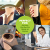 Party Central 1000PCE 354ml Coffee Cups Disposable Recycable 8.5 x 11cm