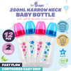 1st Steps 12PCE 250ml Baby Bottles Narrow Neck Fast Flow Teat BPA Free