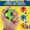 Party Central 36PCE Soccer Stress Balls High Quality Rubber Soft Toy 6.3cm