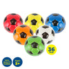 Party Central 36PCE Soccer Stress Balls High Quality Rubber Soft Toy 6.3cm