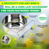 Pet Basic 6PCE Bird Feeders 18cm Stainless Steel Rust/Spill Resistant 1400ml