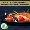 Home Master 48PCE Melamine Round Plates Black Unbreakable BPA Free 25cm
