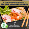 Home Master 24PCE Melamine Bowls Square Black Unbreakable BPA Free 7cm x 15cm