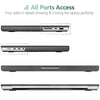 Suitable for  MacBook Pro 16 inch Case 2023 2022 2021 M2 A2780 A2485 M1 Pro/Max Hard Shell Case Keyboard Cover Grey