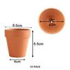 10x 6cm Flower Pot Pots Clay Ceramic Plant Drain Hole Succulent Cactus Nursery Planter