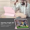 iPad 10th Case 10.9 Inch 2022 with Pencil Holder, Smart iPad Case with Soft TPU Auto Wake Sleep Pink