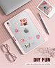 iPad 10th Case 10.9 Inch 2022 with Pencil Holder, Smart iPad Clear Case with Soft TPU Auto Wake Sleep Pink