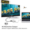 4in1 USB 3.1 Type-C Hub to HDMI Video Adapter 4K Male to Female Converter