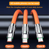 Mobax 120W Zinc-Alloy Super Fast Charging Belt Lights Three-In-One Data Line Orange
