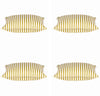 Pack of 4 Dandi Mustard Yellow & White Striped Square Cushion Covers 40x40cm