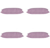 Pack of 4 Dandi Fuchsia Plum Purple & White Rectangle Cushion Covers