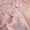 J Elliot Home Archie Soft Pink Faux Fur Throw Rug 130 x 160cm