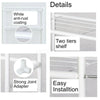 2 Tiers Storage Rack Over Toilet/Bathroom/Laundry/Washing Machine Towel Shelf