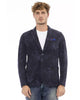 Classic Button Closure Fabric Jacket with Front Pockets 48 IT Men