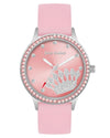 Silver Analog Fashion Watch with Rhine Stone Facing One Size Women