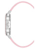 Silver Analog Fashion Watch with Rhine Stone Facing One Size Women