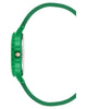 Green Fashion Quartz Analog Watch with Rhinestone Facing One Size Women
