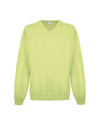 Yellow V-Neck Cashmere Sweatshirt XL Men