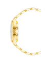 Gold Fashion Watch with Analog Display and Day/Date Functions One Size Women