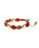 Authentic NIALAYA Red CZ Carnelian Pearl Bracelet S Women