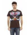 Short Sleeve T-shirt with Round Neck - Front Print XL Men