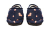 ARCHLINE Orthotic Plus Slippers Closed Scuffs Pain Relief Moccasins - Navy Hearts - EU 43